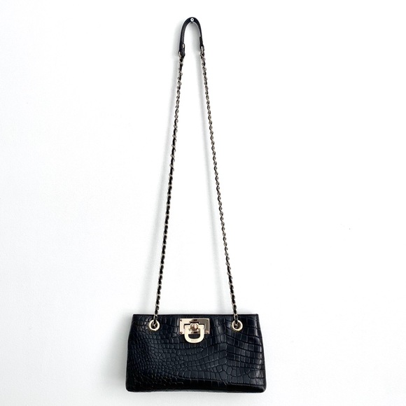 DKNY Croc Print Bag with Quilted Chain Straps - Picture 8 of 8